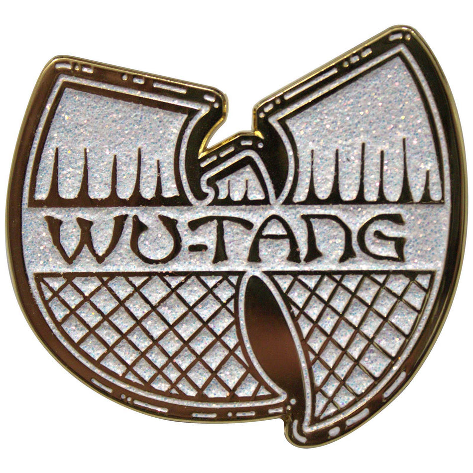 Wu-Tang Clan Pin Badge: White & Gold Logo