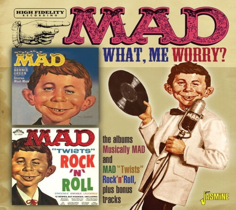 MAD Magazine - What, Me Worry? - The LPs Musically Mad & Mad Twists Rock 'N' Roll Plus Bonus Tracks - [CD]