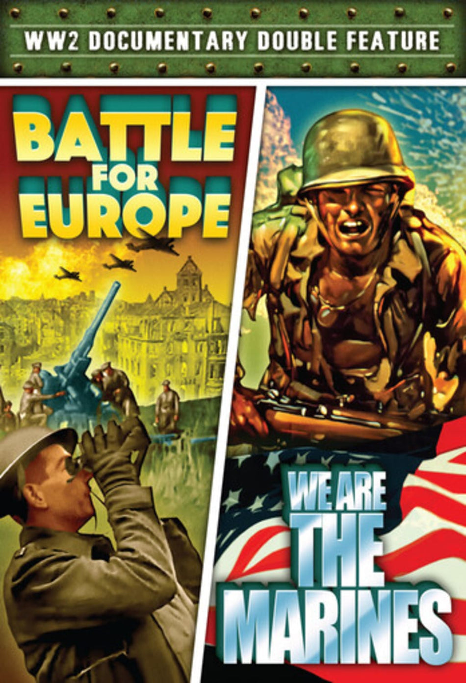 World War II Documentary Double Feature: Battle for Europe (1949)/ We Are the Marines (1942) - [DVD]