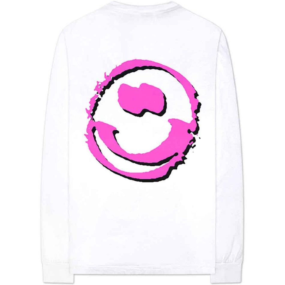 Yungblud Unisex Long Sleeve T-Shirt: Punker (White) (Back & Sleeve Print)