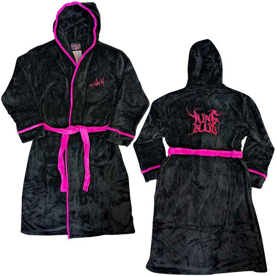 Yungblud Unisex Bathrobe: I'm Weird (Black & Hot Pink) (Back Print)