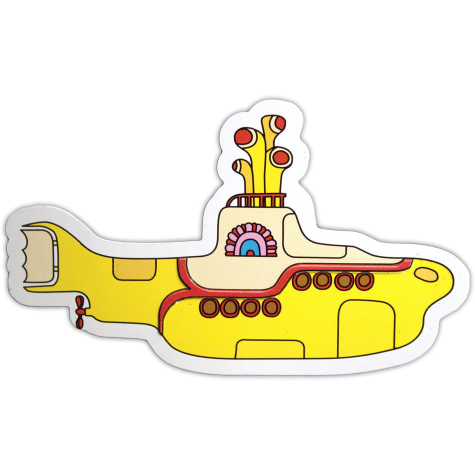 The Beatles Fridge Magnet: Yellow Submarine Embossed