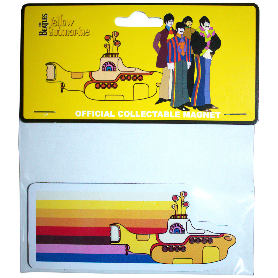 The Beatles Fridge Magnet: Yellow Submarine Coloured Stripes Embossed
