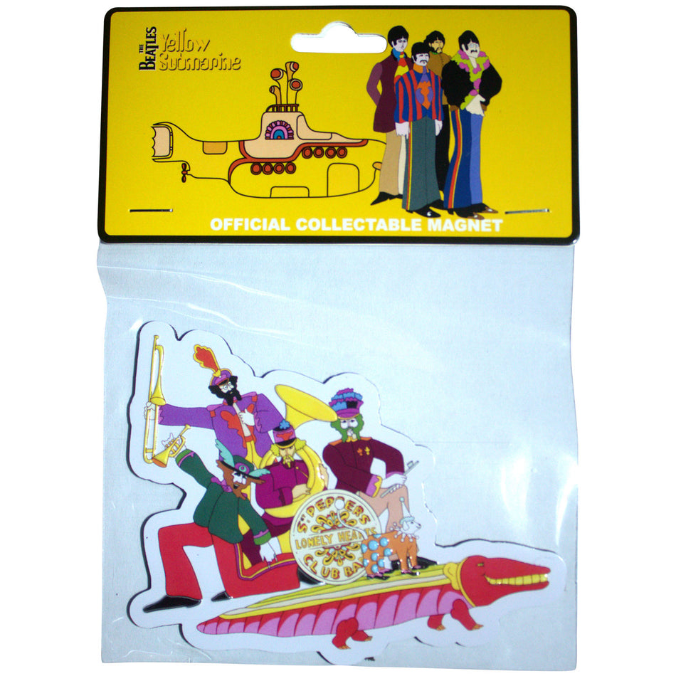 The Beatles Fridge Magnet: Yellow Submarine Band On Croc Embossed