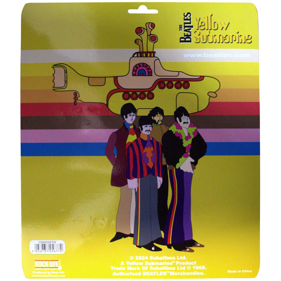 The Beatles Epoxy Magnet Set: Yellow Submarine Heads Embossed